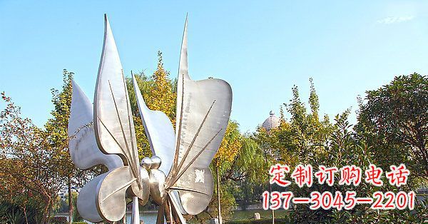 辽阳英伦风格精致不锈钢抽象蝴蝶雕塑