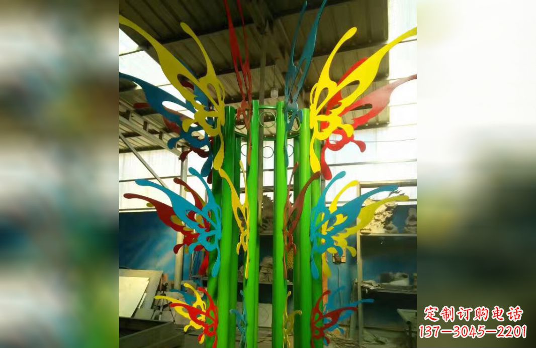 辽阳精致的不锈钢抽象蝴蝶景观雕塑