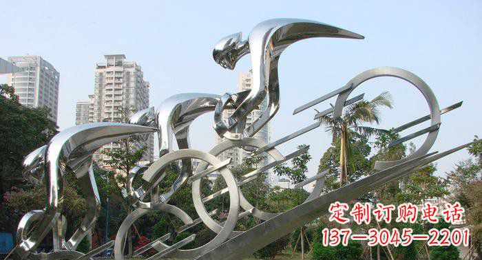 辽阳不锈钢自行车抽象雕塑