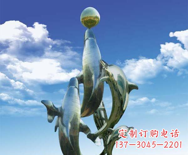 辽阳有定制|不锈钢|大型海豚雕塑