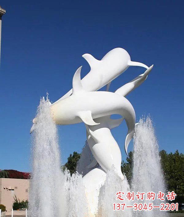 辽阳完美纪念,精致的不锈钢海豚雕塑