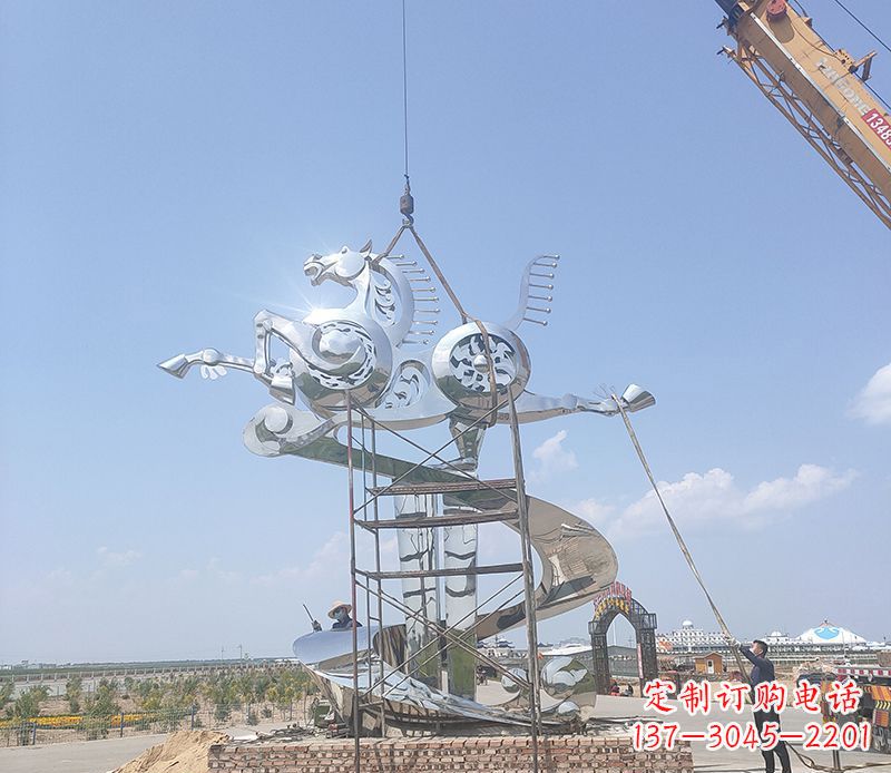 辽阳飞马雕塑,美景流驰