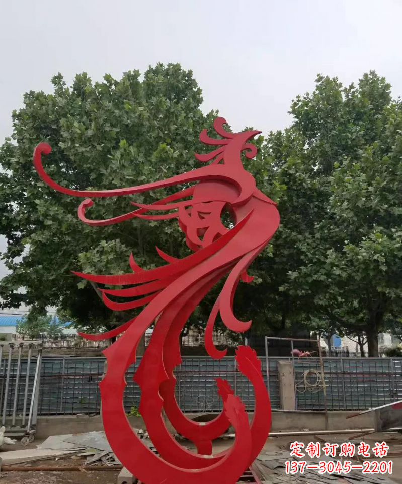 辽阳产品名称浪漫传情不锈钢凤凰雕塑