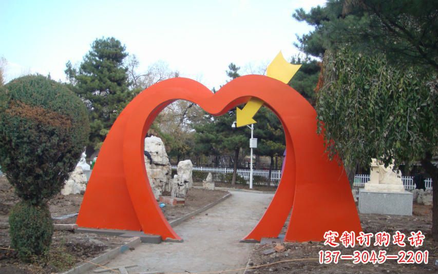 辽阳高雅大气的不锈钢拱门雕塑