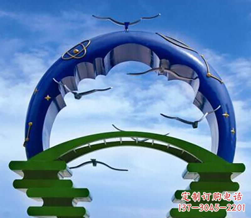辽阳不锈钢帝王拱景观雕塑