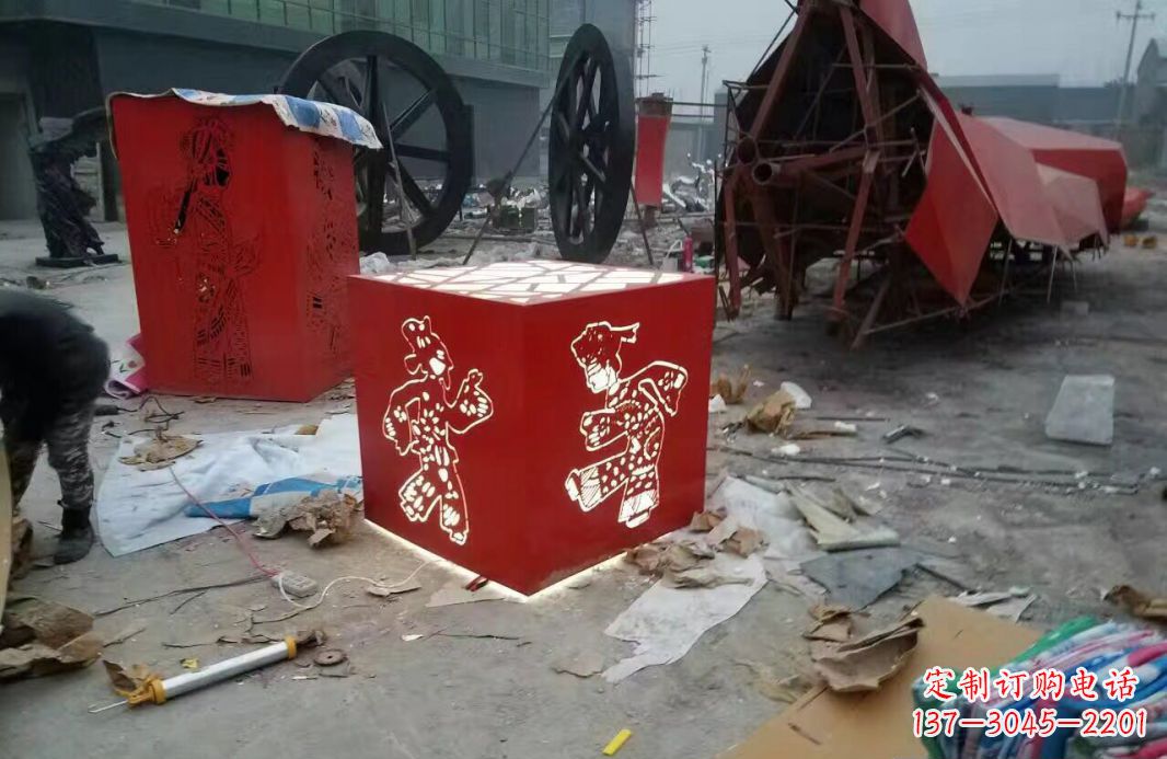 辽阳高品质不锈钢皮影戏人物雕塑