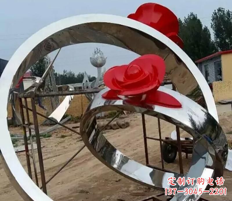 辽阳精致的不锈钢戒指雕塑