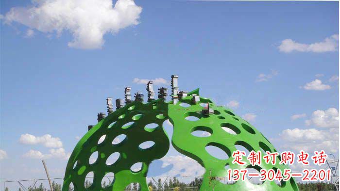 辽阳约克公园不锈钢镂空半圆拱门雕塑