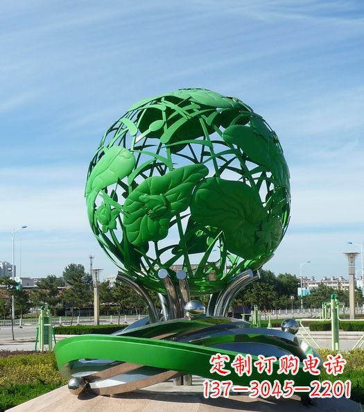 辽阳不锈钢镂空荷叶青蛙雕塑