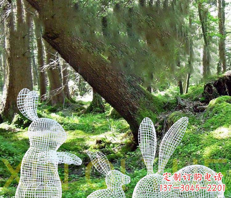 辽阳精美兔子雕塑,点缀你的公园