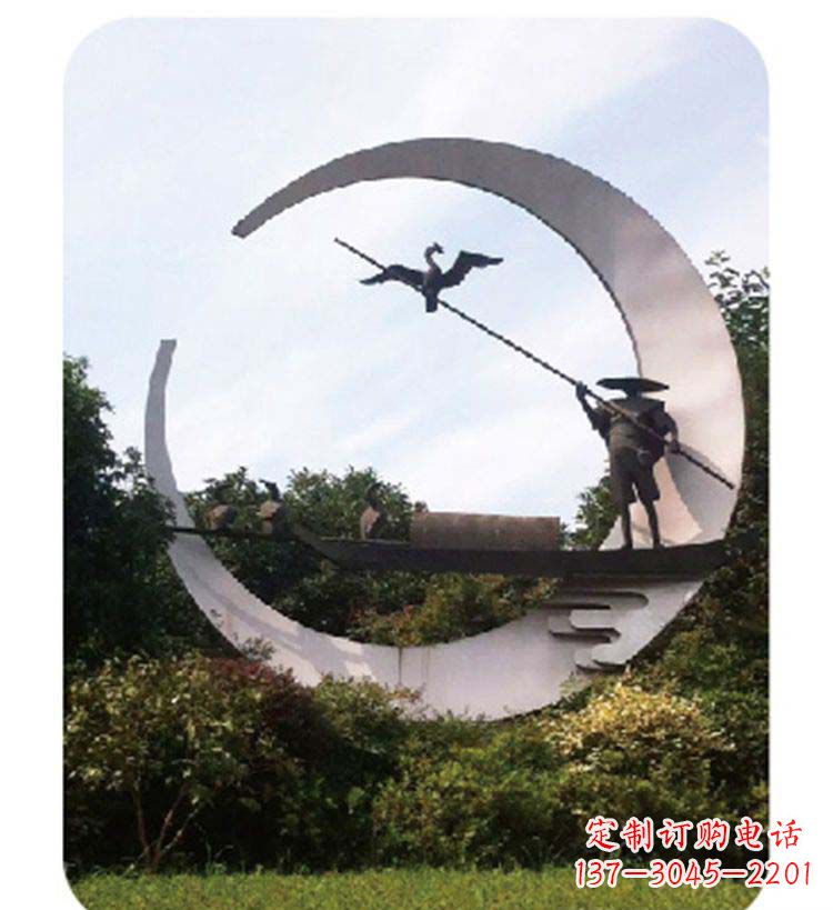 辽阳精致美观的不锈钢鸬鹚雕塑