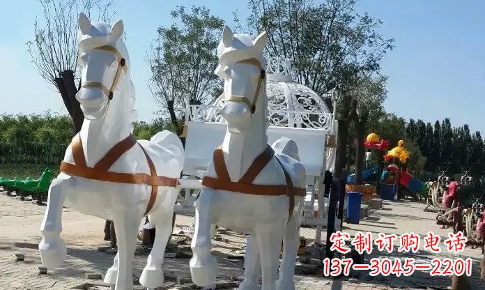 辽阳优雅迷人的不锈钢马车雕塑