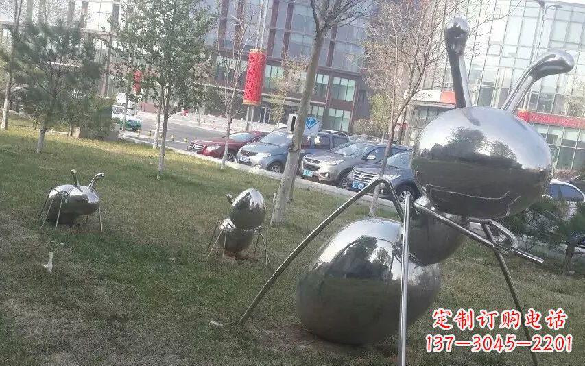 辽阳中领雕塑—不锈钢蚂蚁雕塑