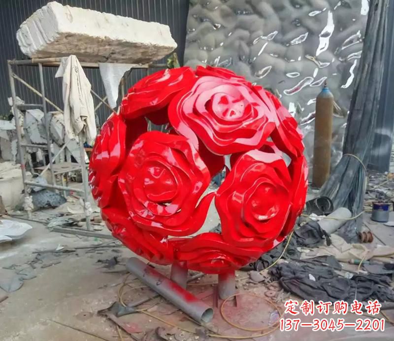 辽阳优雅柔美的玫瑰雕塑