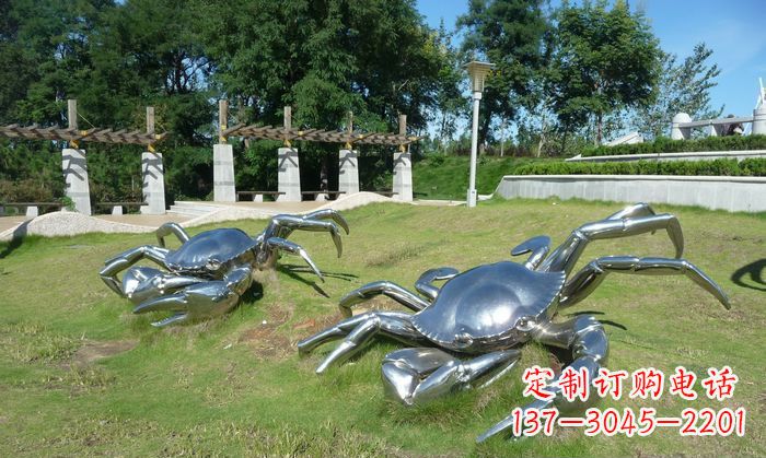 辽阳产品名称精美铸造不锈钢螃蟹雕塑