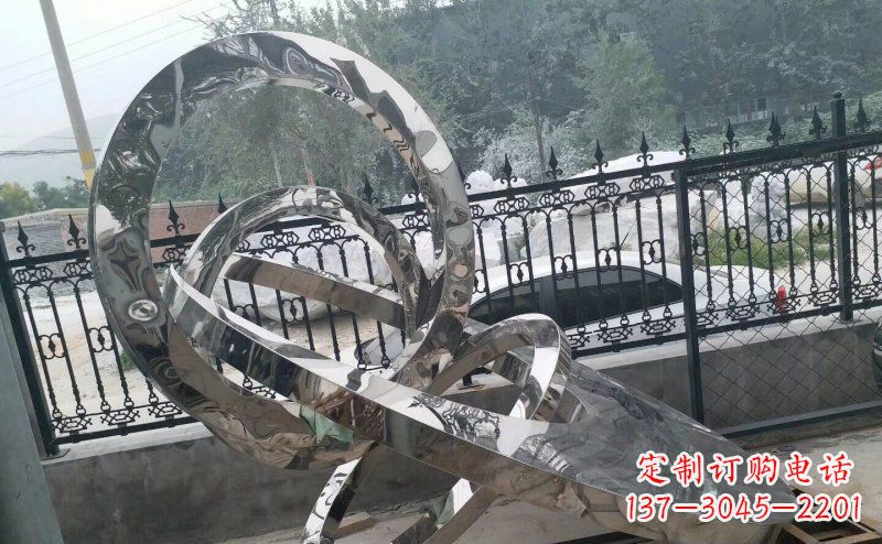 辽阳公园拼接圆环景观不锈钢雕塑