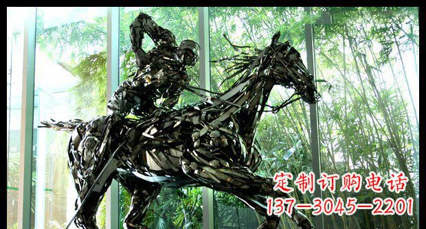 辽阳高品质不锈钢骑马雕塑