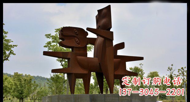 辽阳不锈钢人骑老虎雕塑