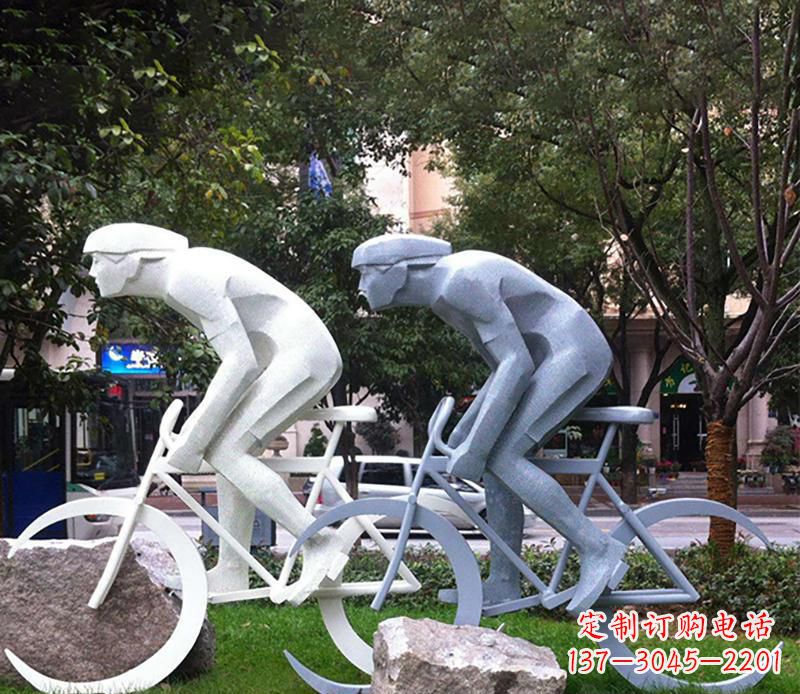 辽阳装饰型不锈钢骑自行车雕塑