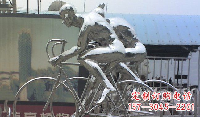 辽阳不锈钢骑行自行车雕塑