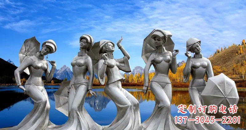 辽阳现代少女雕塑