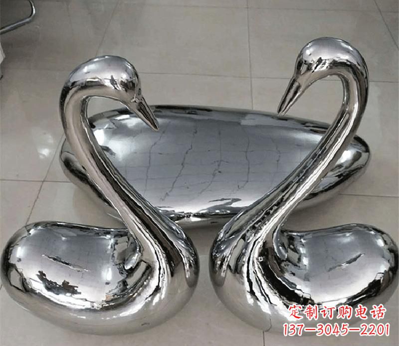 辽阳高端定制不锈钢天鹅雕塑