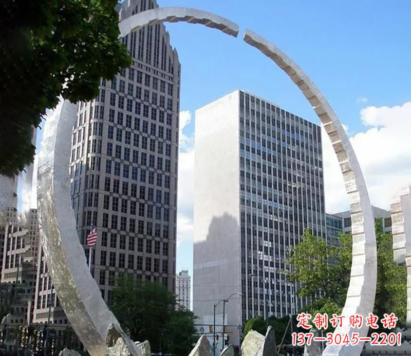 辽阳金属圆环景观雕塑