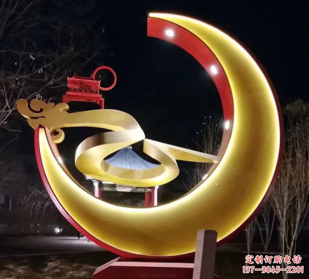 辽阳精致不锈钢月亮雕塑
