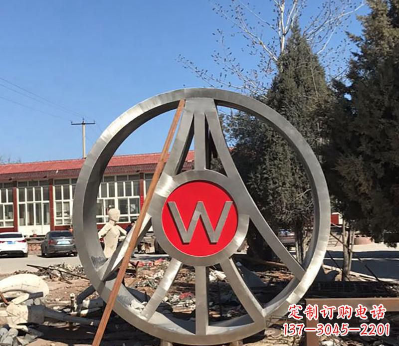 辽阳精美的不锈钢圆球字母景观雕塑