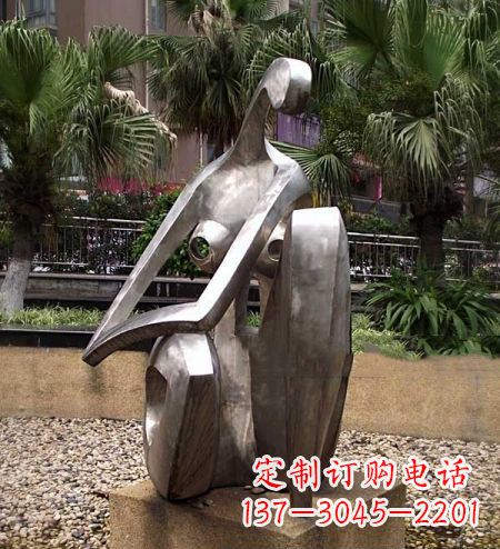 辽阳现代艺术风格的不锈钢女人雕塑