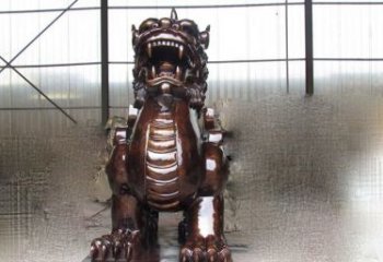 辽阳来自古老文化的獬豸铜雕
