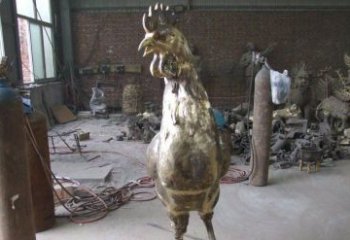 辽阳雕刻公鸡铜雕，铸就艺术之美