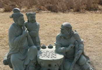 辽阳八仙下棋铜雕塑