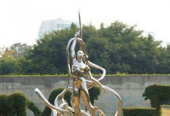 辽阳跳丝带魅力少女铜雕