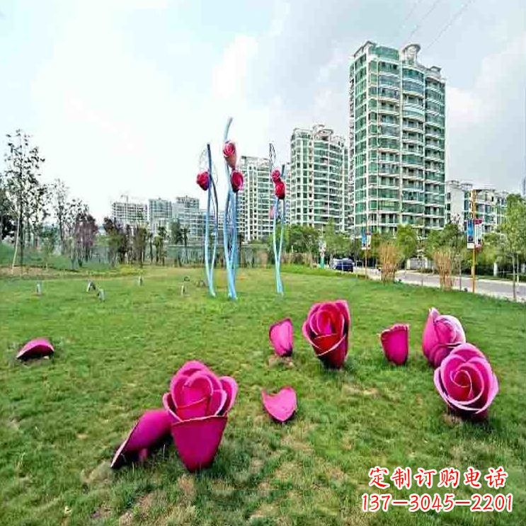 辽阳中领雕塑不锈钢玫瑰雕塑