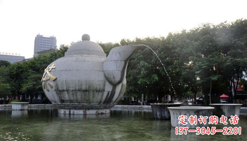 辽阳精致雕塑茶壶石雕