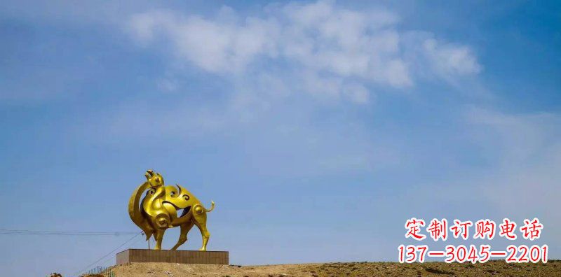 辽阳公园抽象骆驼景观铜雕