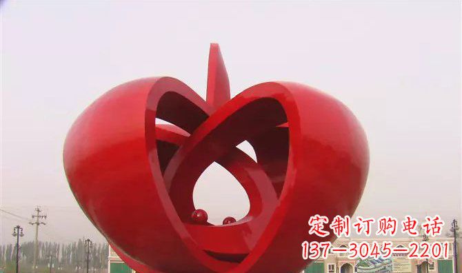 辽阳公园抽象水果不锈钢雕塑