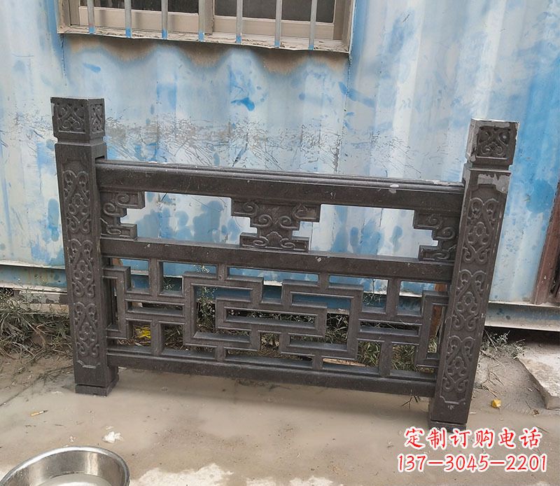 辽阳集乐馆大理石栏板雕塑