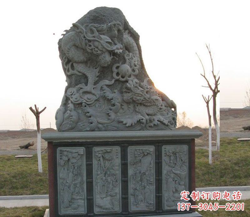 辽阳精美的大理石龙雕塑