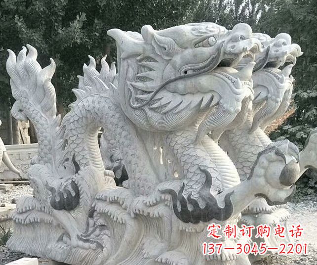 辽阳优雅古典大理石生肖龙雕塑