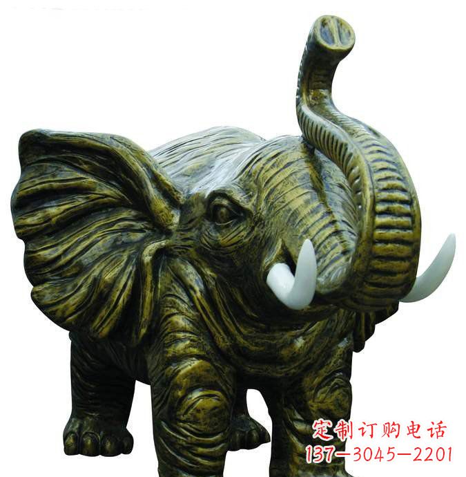 辽阳公园大象动物铜雕