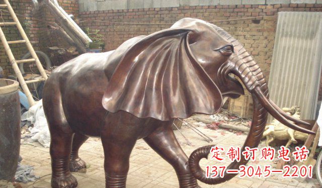 辽阳公园大象铸铜动物铜雕