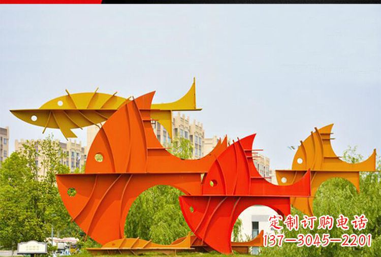 辽阳大型不锈钢鲤鱼雕塑