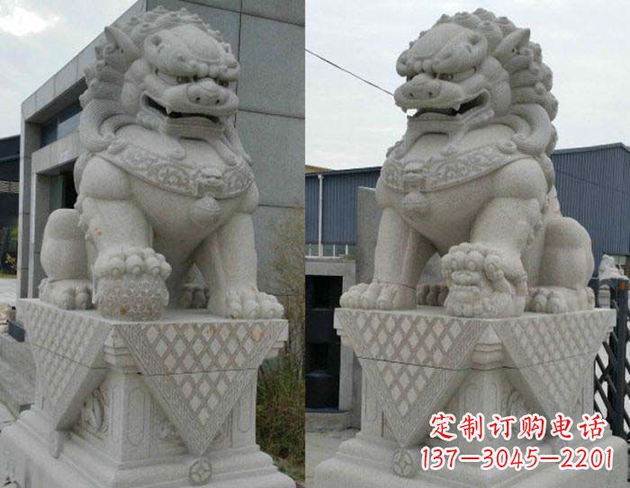 辽阳逼真的大理石狮子雕塑