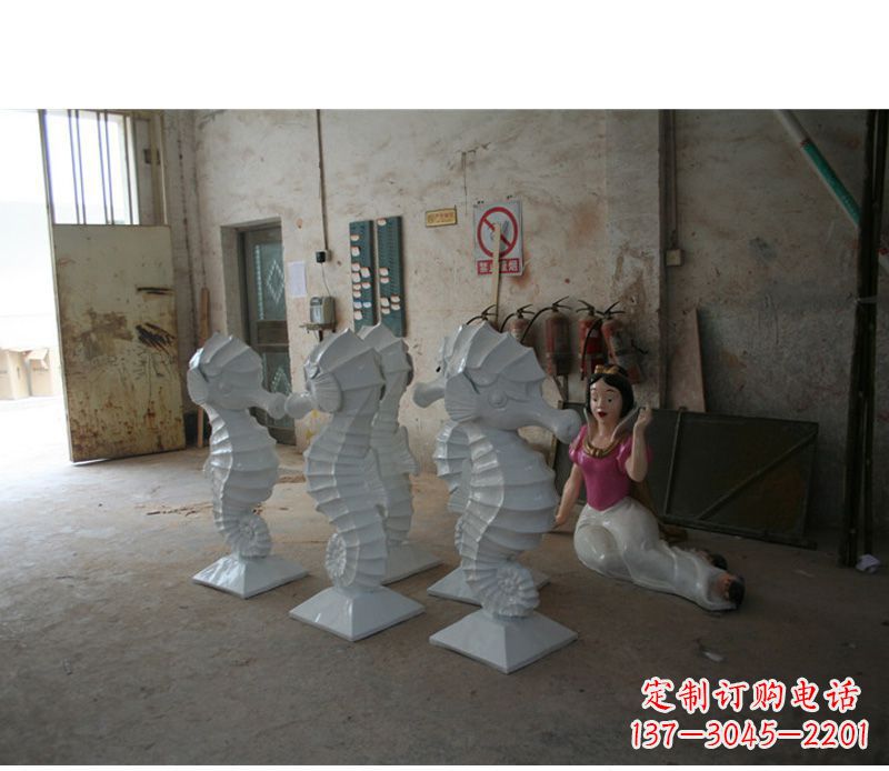 辽阳精美海马石动物雕塑