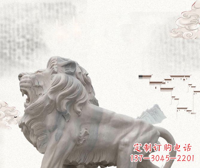 辽阳公园动物欧式石狮子雕塑