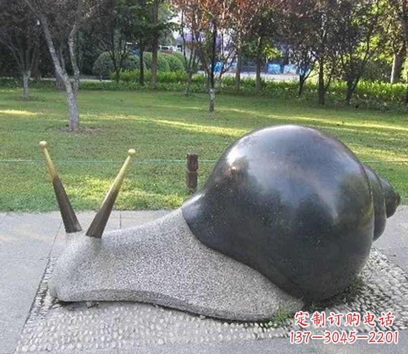 辽阳中领雕塑专业定制可爱蜗牛石雕