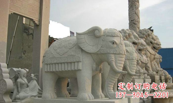 辽阳产品名称优雅雕塑大象招财雕塑