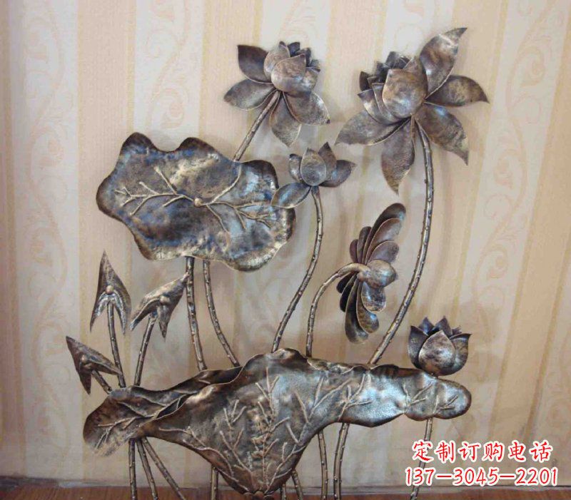 辽阳中领雕塑精美莲花锻铜雕塑景观